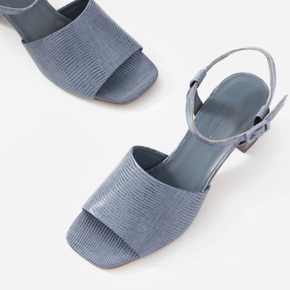 The Block Heel Sandal Dusty Blue - Picture 1 of 8